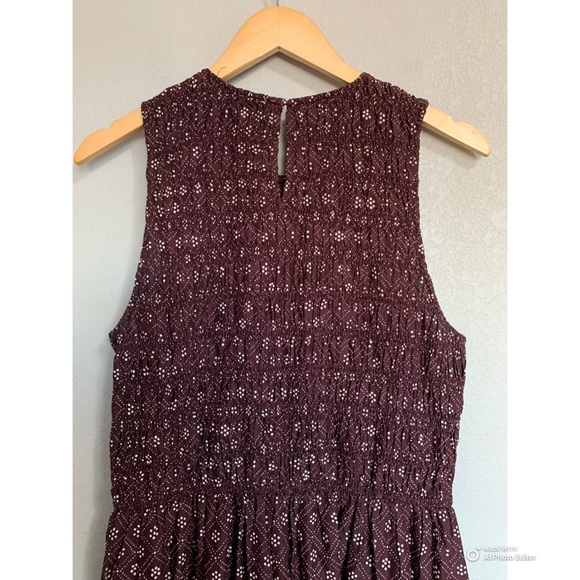 Madewell Dusty Plum The Melody Smocked Midi Dress in Daisy Print Size Large NWT - Picture 9 of 17